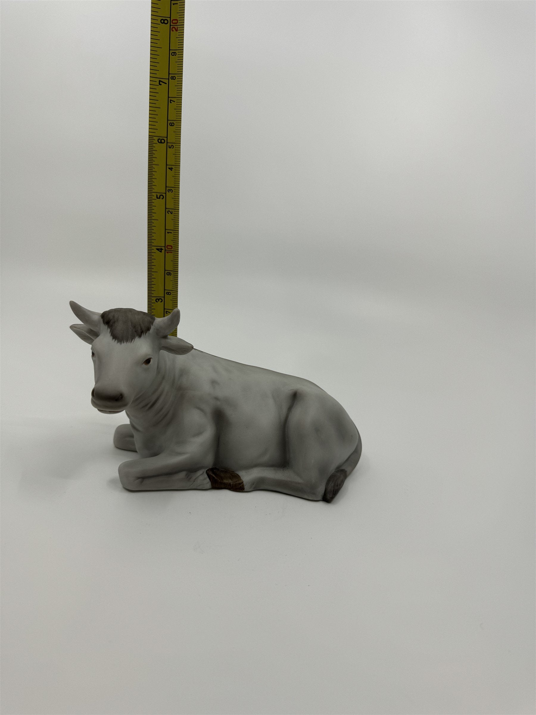 Vintage Homco 5605 Gray Cow Bull With Horns Figurine Homeco Home Interiors