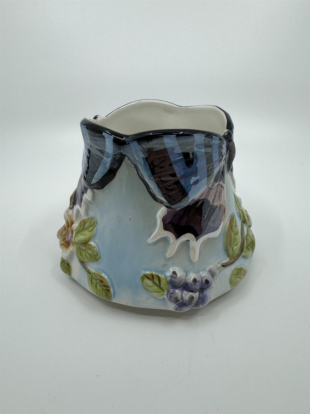 Vintage Home Interiors Butterfly Branches Candle Capper Candle Shade Jar Topper