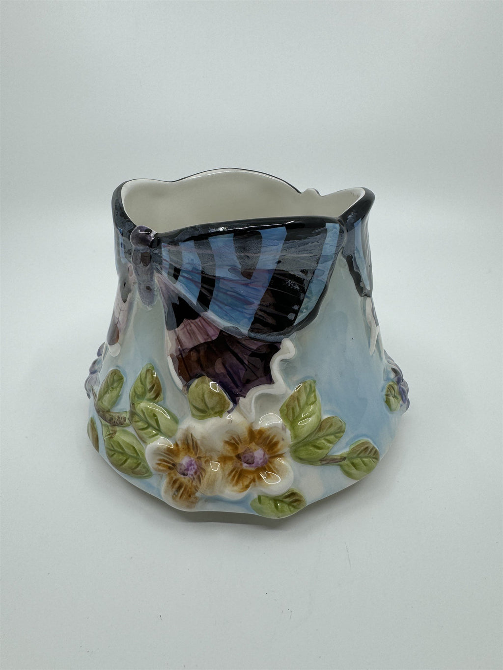 Vintage Home Interiors Butterfly Branches Candle Capper Candle Shade Jar Topper