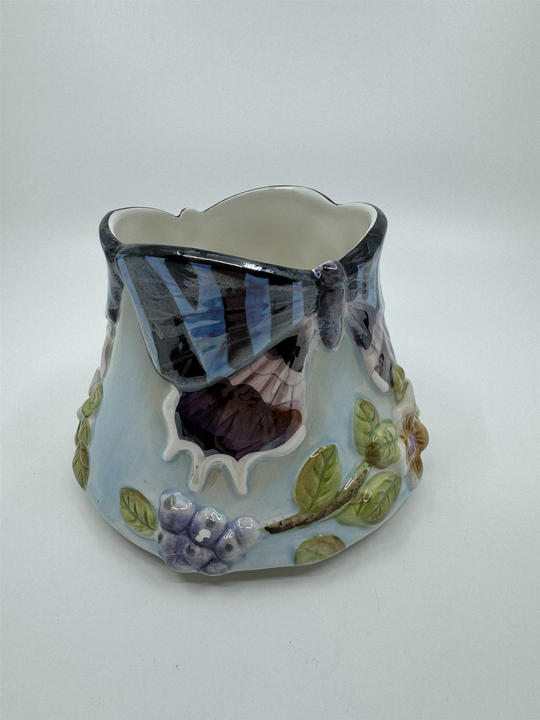 Vintage Home Interiors Butterfly Branches Candle Capper Candle Shade Jar Topper