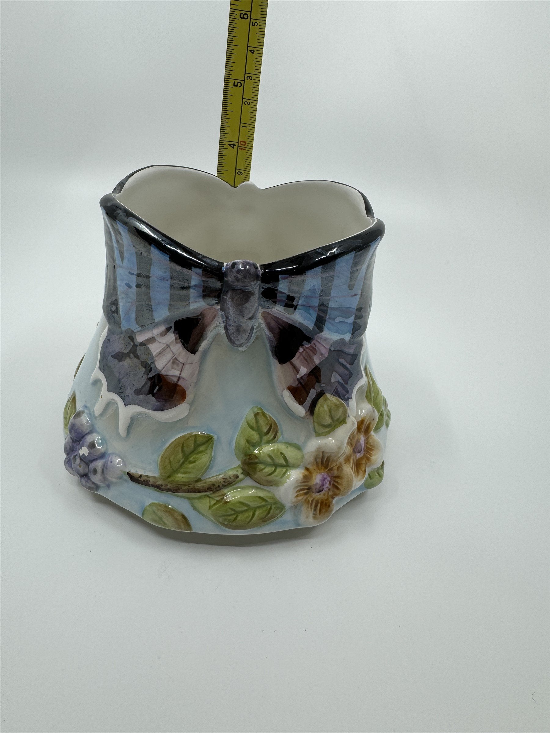 Vintage Home Interiors Butterfly Branches Candle Capper Candle Shade Jar Topper