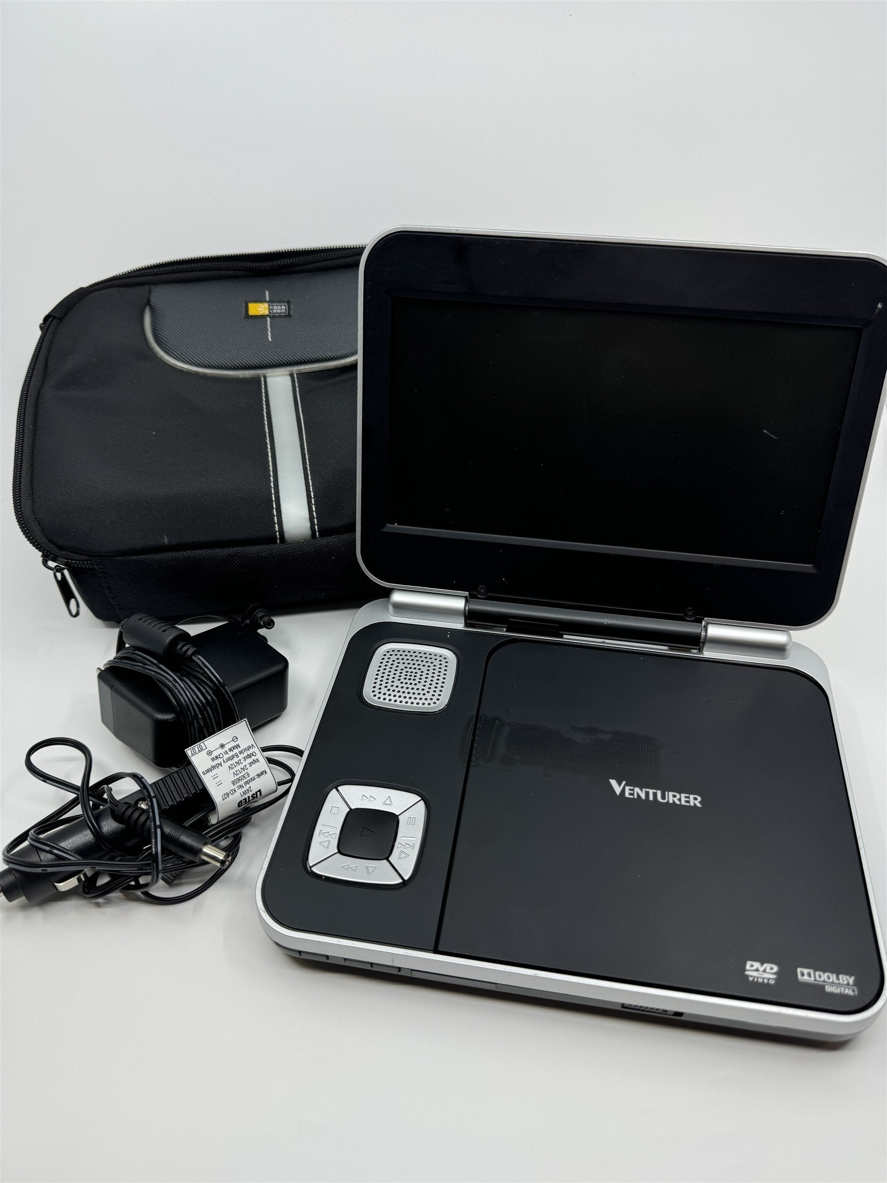 Venturer Portable DVD Player PVS8380 Includes Wall+Auto Chargers and Travel Case