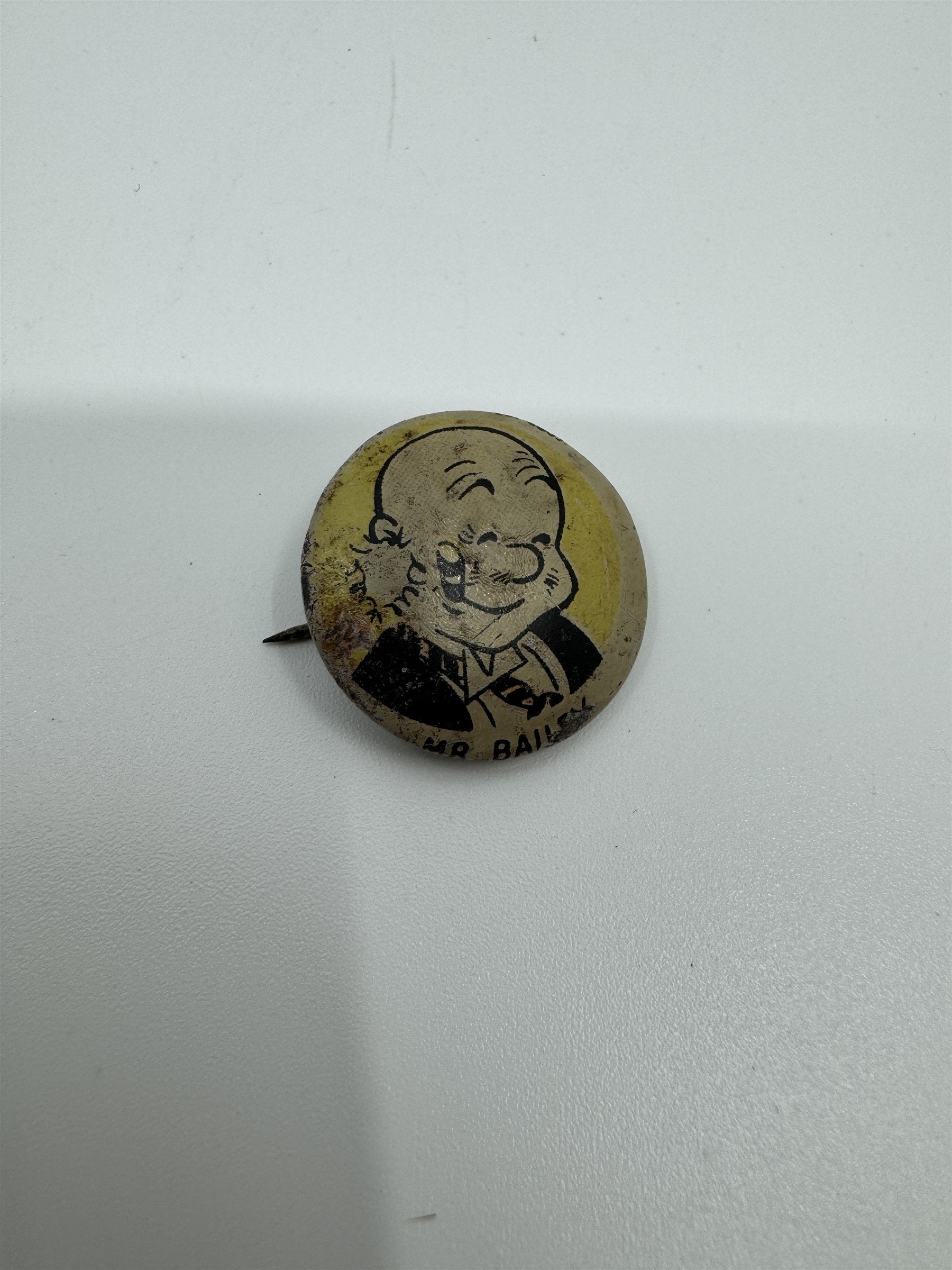 Vintage Kellogg's Pep Pin-Back Mr Bailey 1946 Cartoon Comic Pin