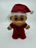 Vintage Russ Berrie 8-1/2" Tall Troll Doll Old Man Santa Claud Pajamas Hatch Hat
