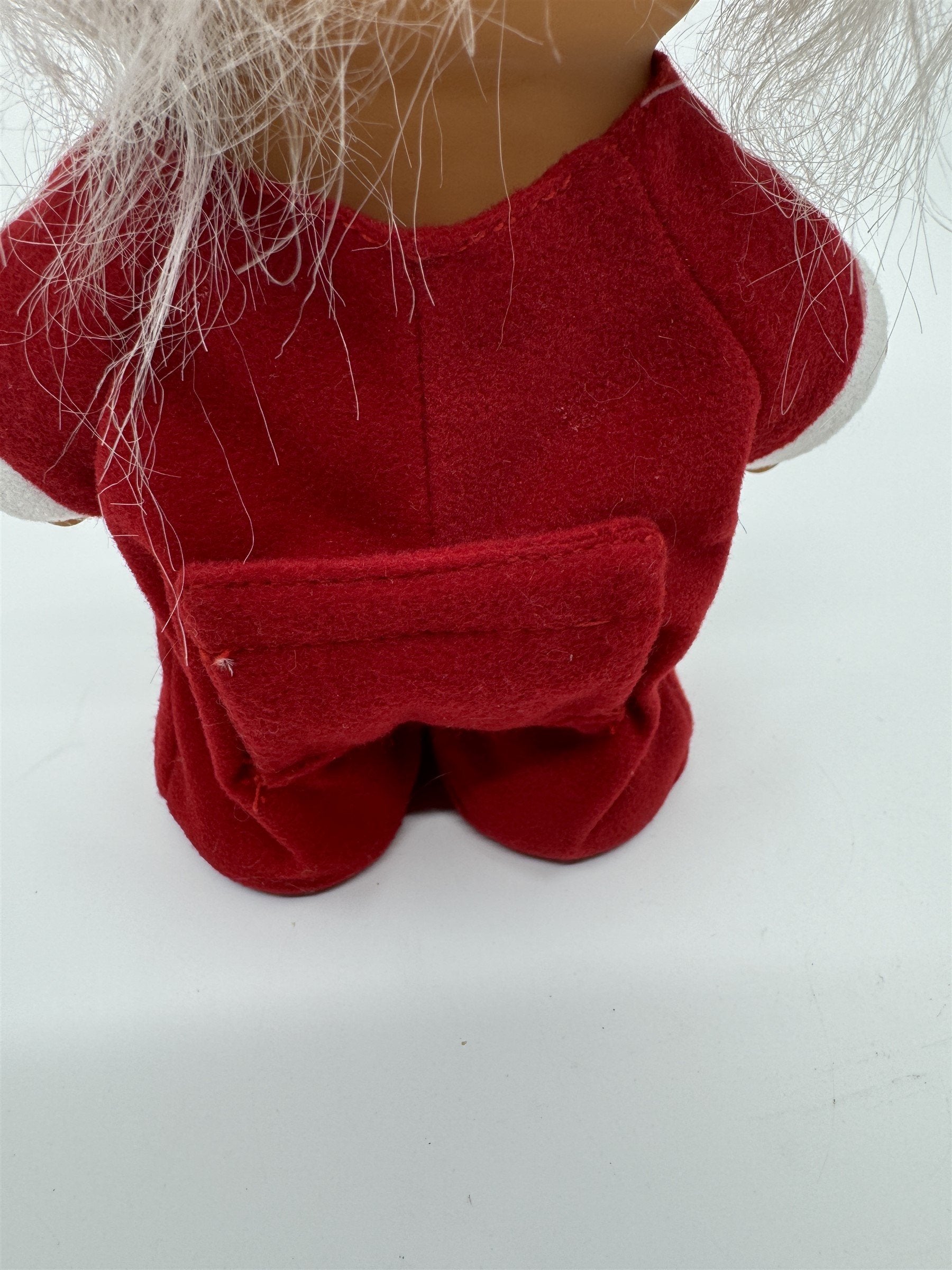 Vintage Russ Berrie 8-1/2" Tall Troll Doll Old Man Santa Claud Pajamas Hatch Hat