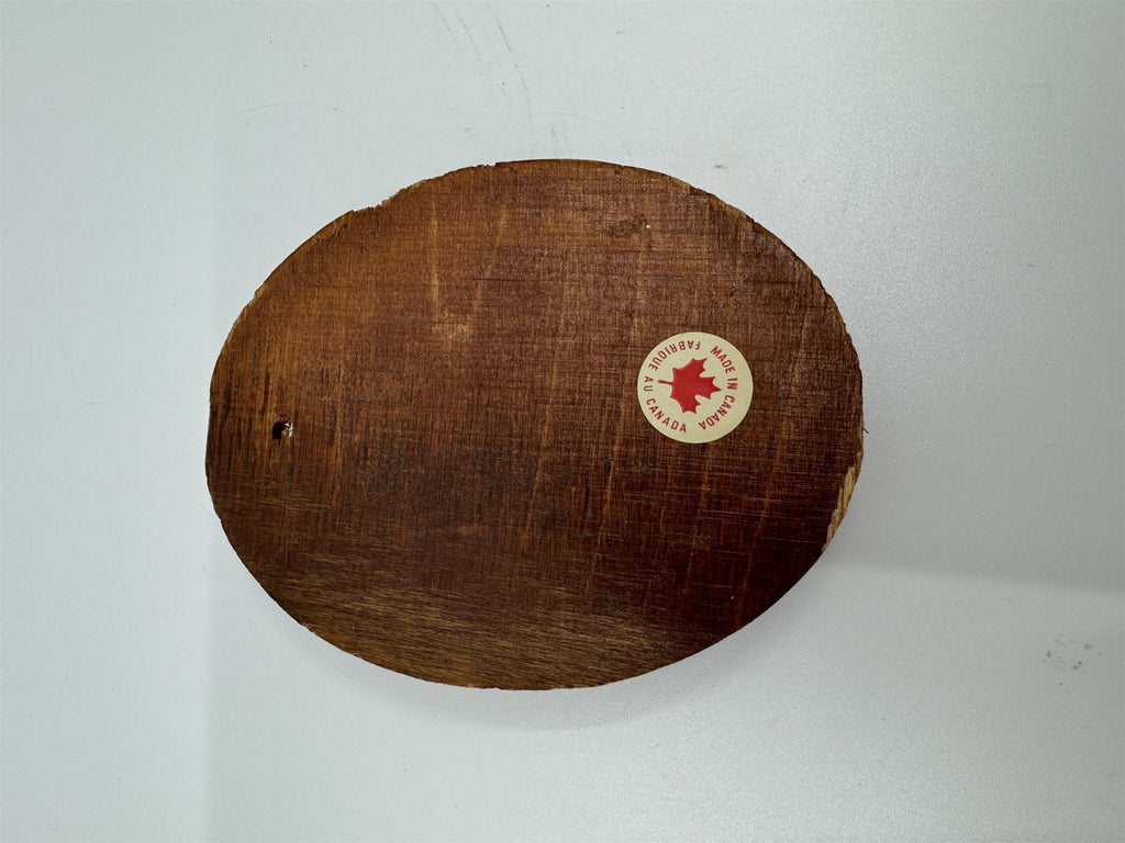 Vintage Wooden Canadian Deer Wall Note Clip Card Holder Made in Canada