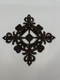 Antique Cast Iron Door Knocker 9.5" WIDE Vintage Metal Ring Architectural