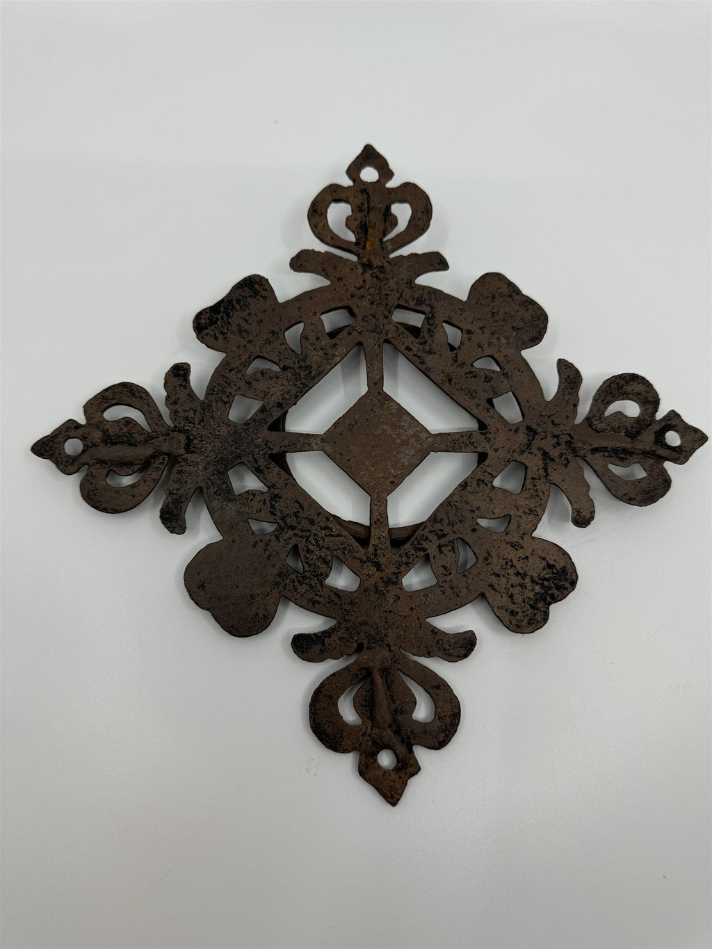 Antique Cast Iron Door Knocker 9.5" WIDE Vintage Metal Ring Architectural