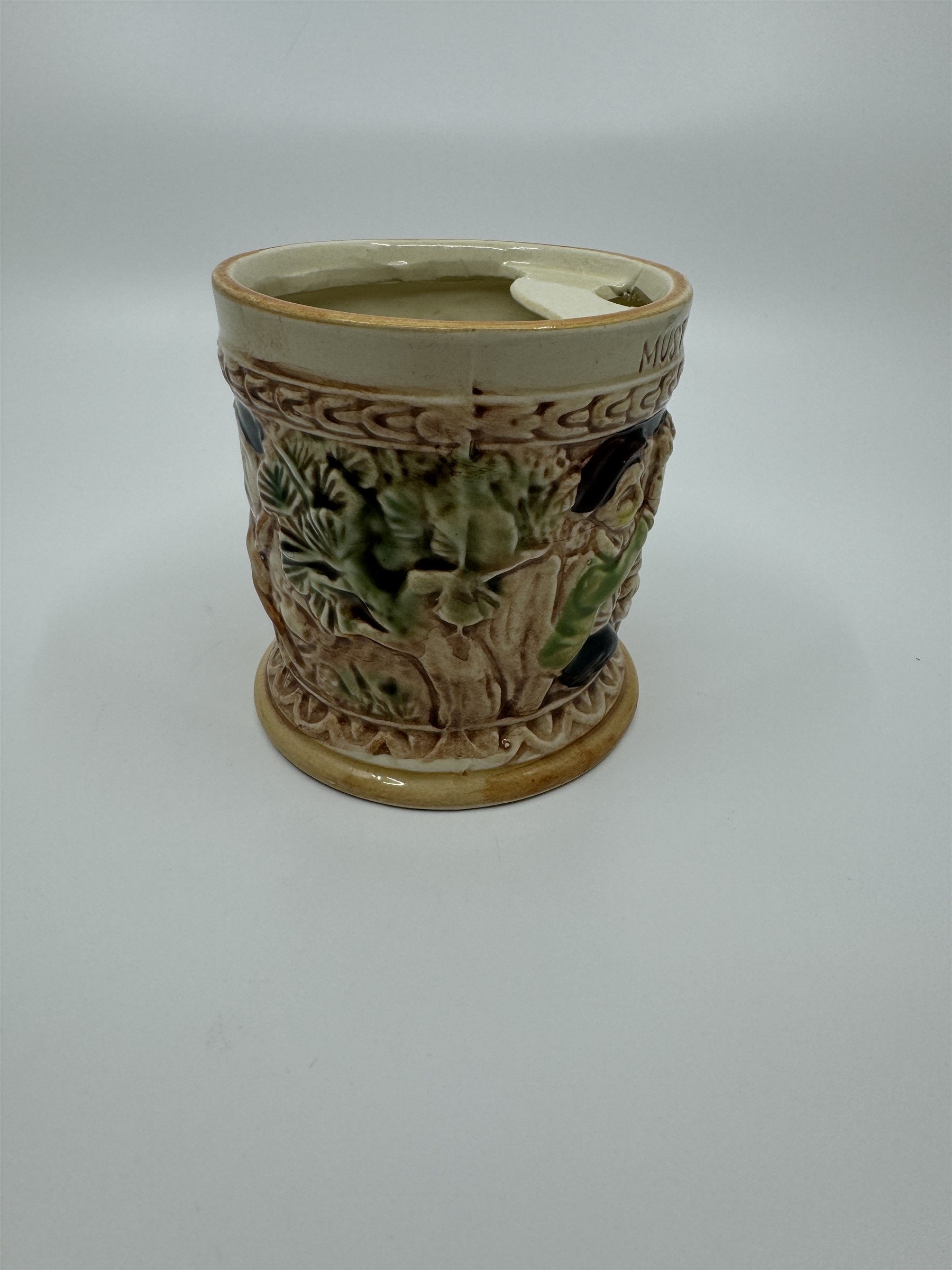 Vintage Tavern Style Mustache Stein Glazed Ceramic Made In Japan