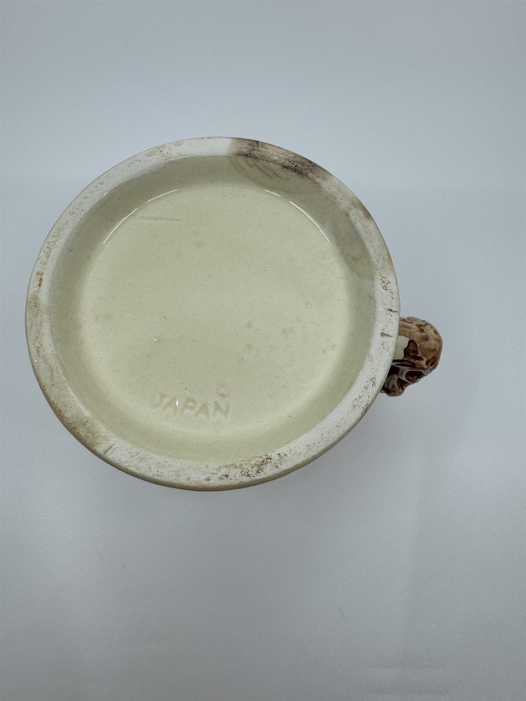 Vintage Tavern Style Mustache Stein Glazed Ceramic Made In Japan