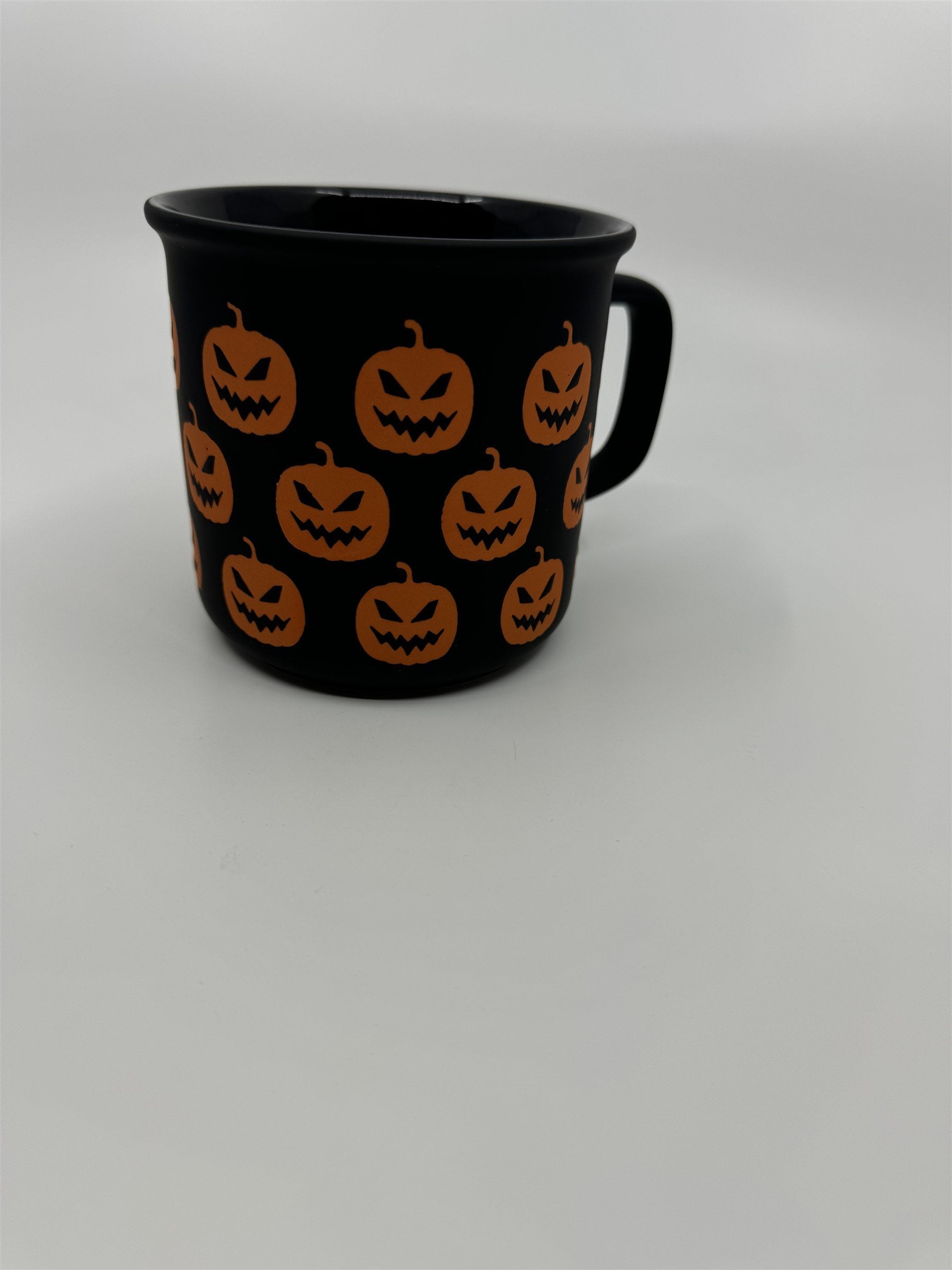 Halloween Jack-O-Lantern Pumpkin Mug Black Matte Feel