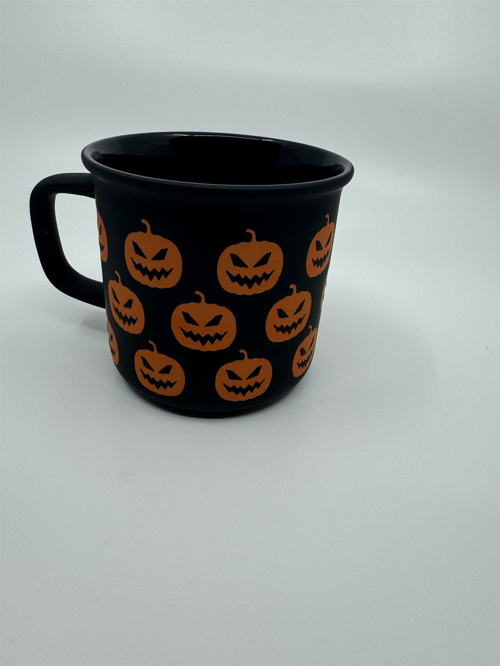 Halloween Jack-O-Lantern Pumpkin Mug Black Matte Feel