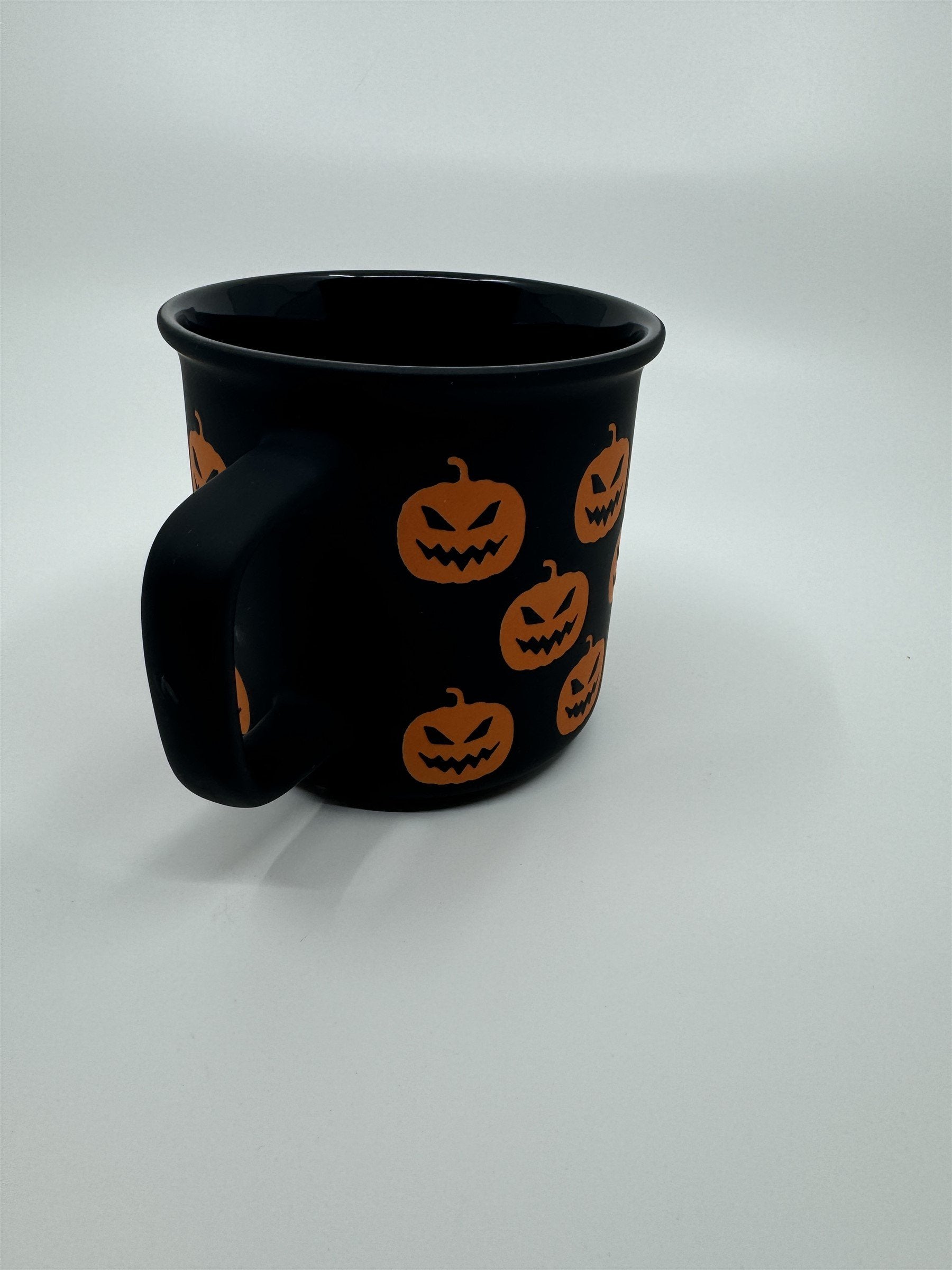 Halloween Jack-O-Lantern Pumpkin Mug Black Matte Feel