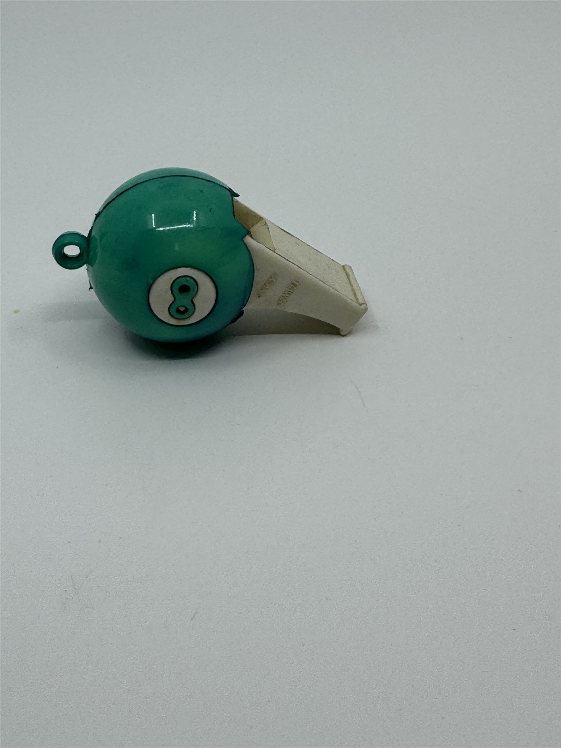 1960's VINTAGE "8 BALL" WHISTLE BLUE-ISH/GREEN COLOR