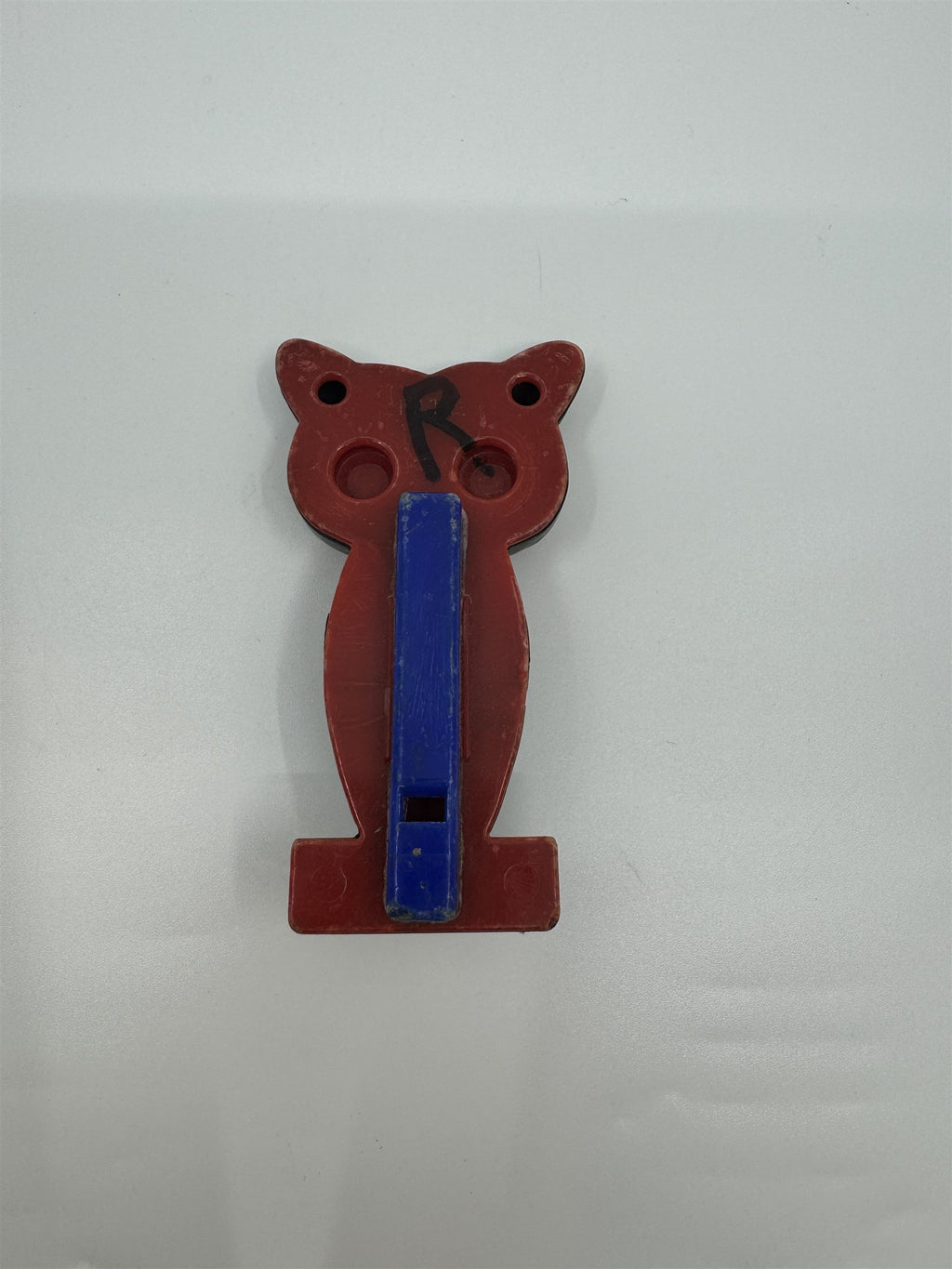 Vintage Owl Call Whistle Toy Plastic Resin Black Whistle