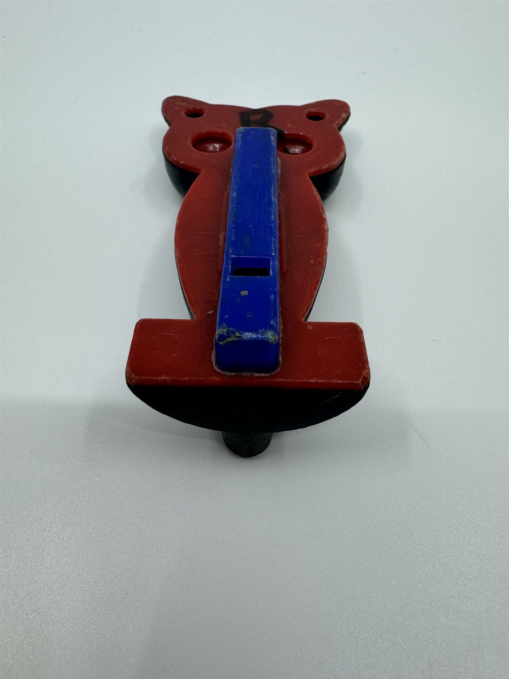 Vintage Owl Call Whistle Toy Plastic Resin Black Whistle