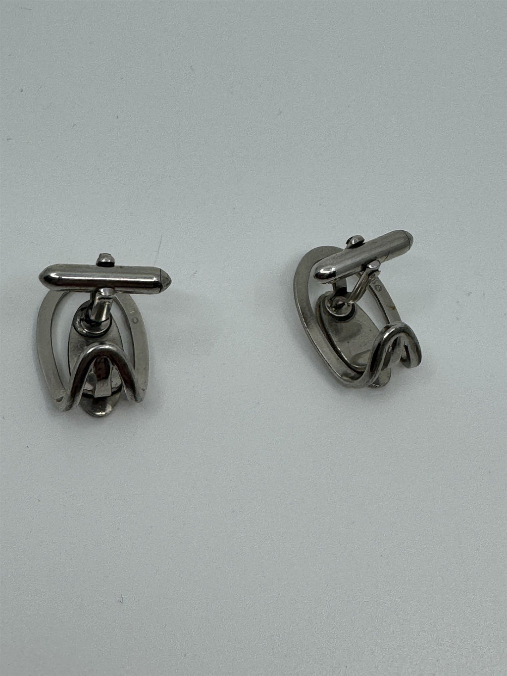 Vintage Swank "D" Cufflinks Silver-Toned Initial