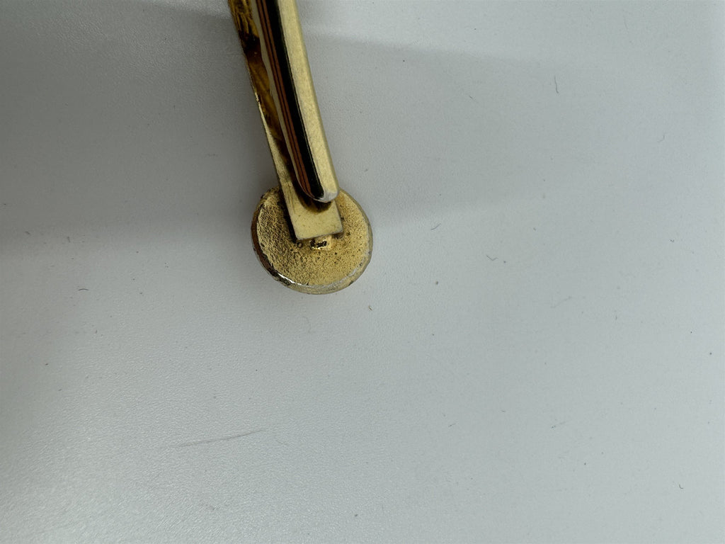 Vintage Tie Bar Tie Clip Gold Toned /w Textured Star Badge (Possibly Swank?)