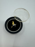 Silver and Gold Two-Toned Goose Duck Tie Back Pin with Hanging Bar