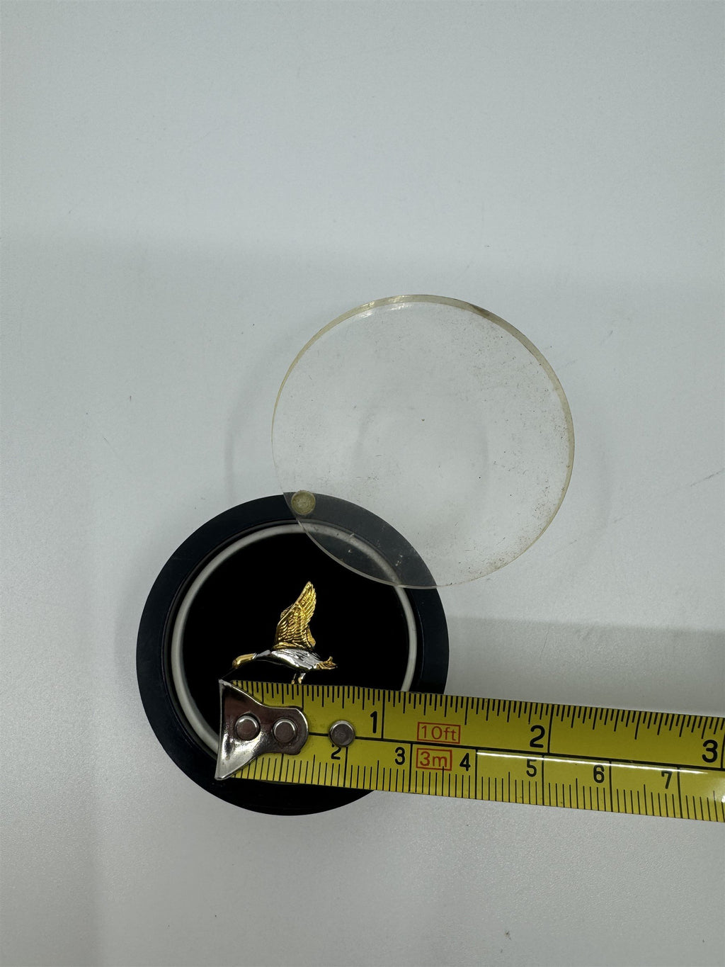 Silver and Gold Two-Toned Goose Duck Tie Back Pin with Hanging Bar