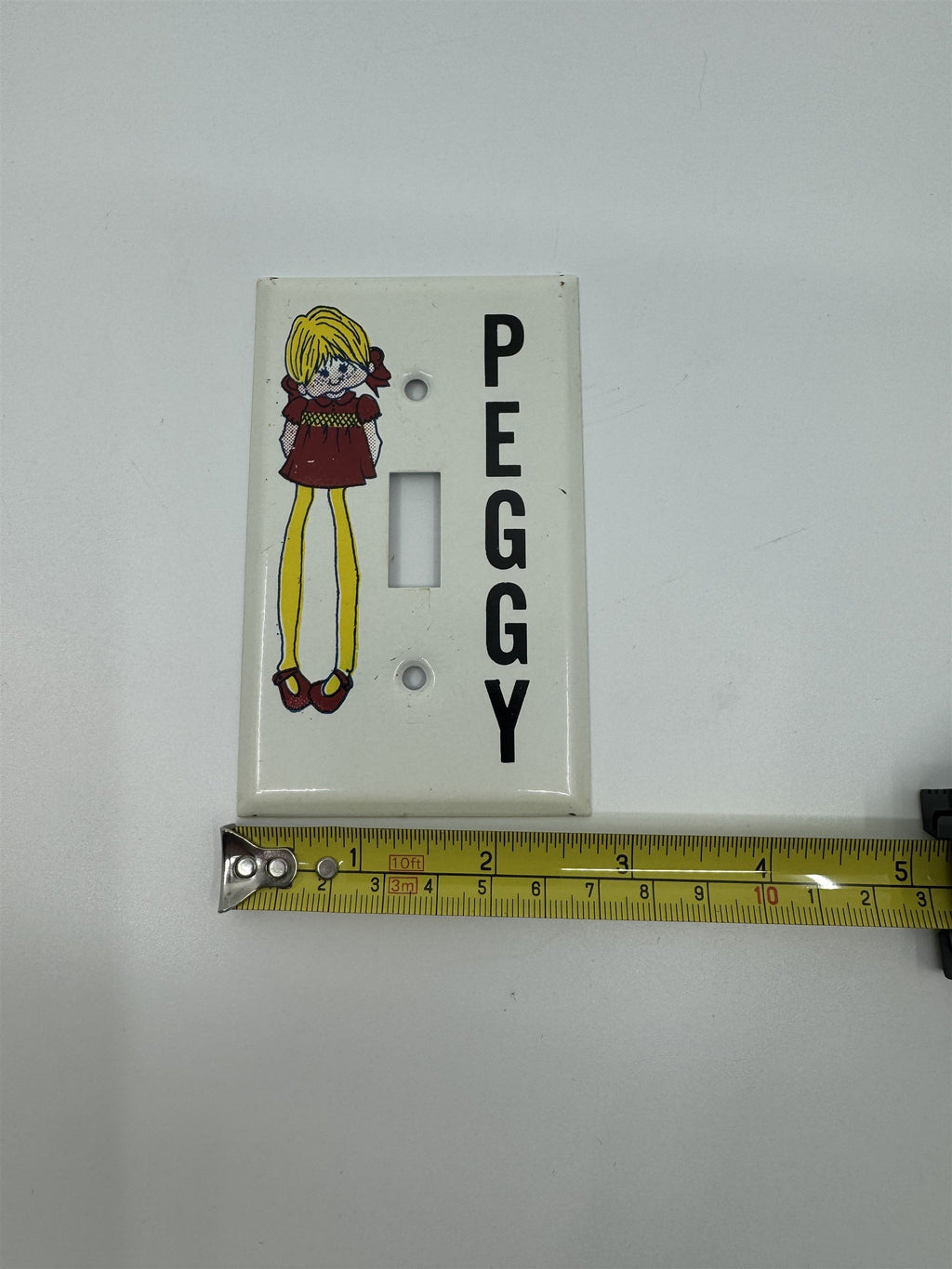 Vintage Peggy Doll Light Switch Cover Metal