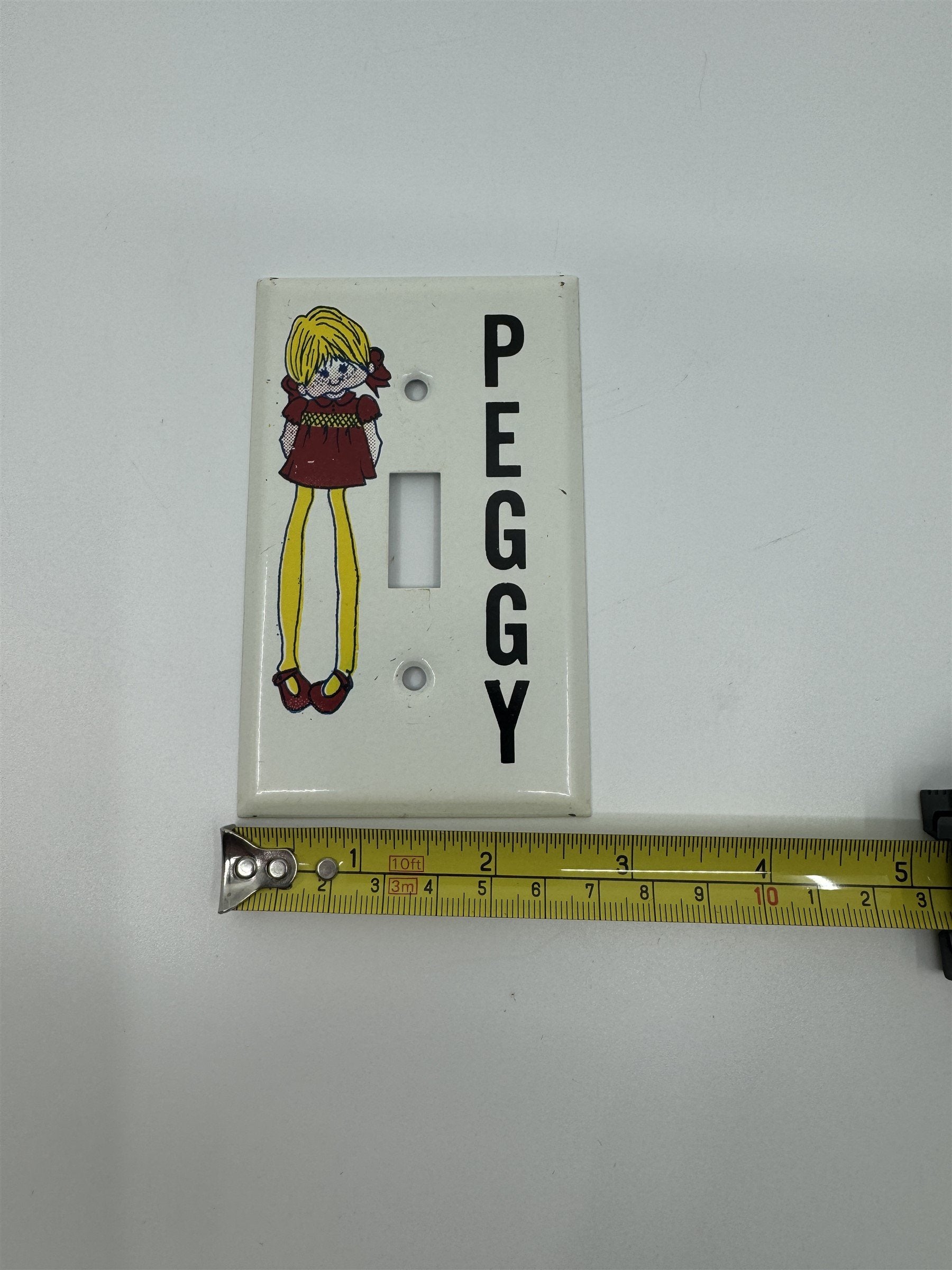 Vintage Peggy Doll Light Switch Cover Metal