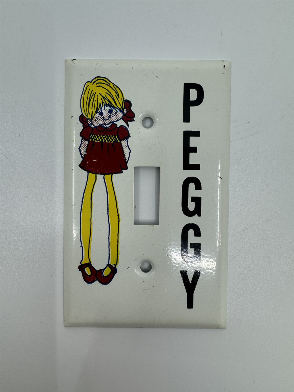 Vintage Peggy Doll Light Switch Cover Metal