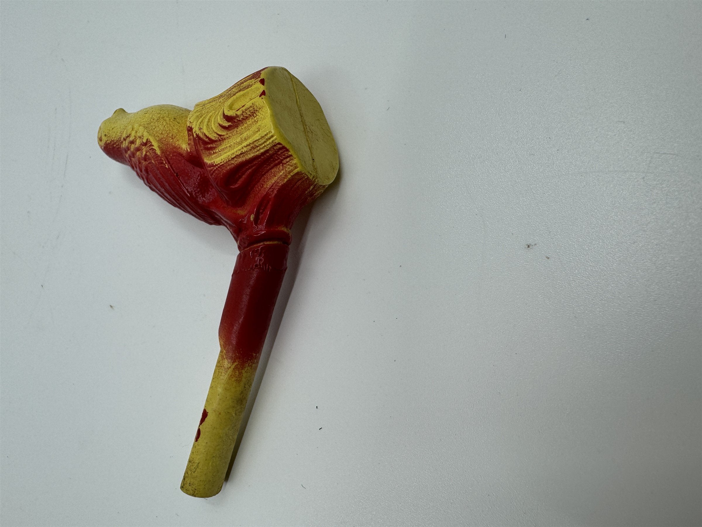 Vintage Irwin Singing Canary Celluloid Bird Water Whistle Red/Yellow NON-FLAM