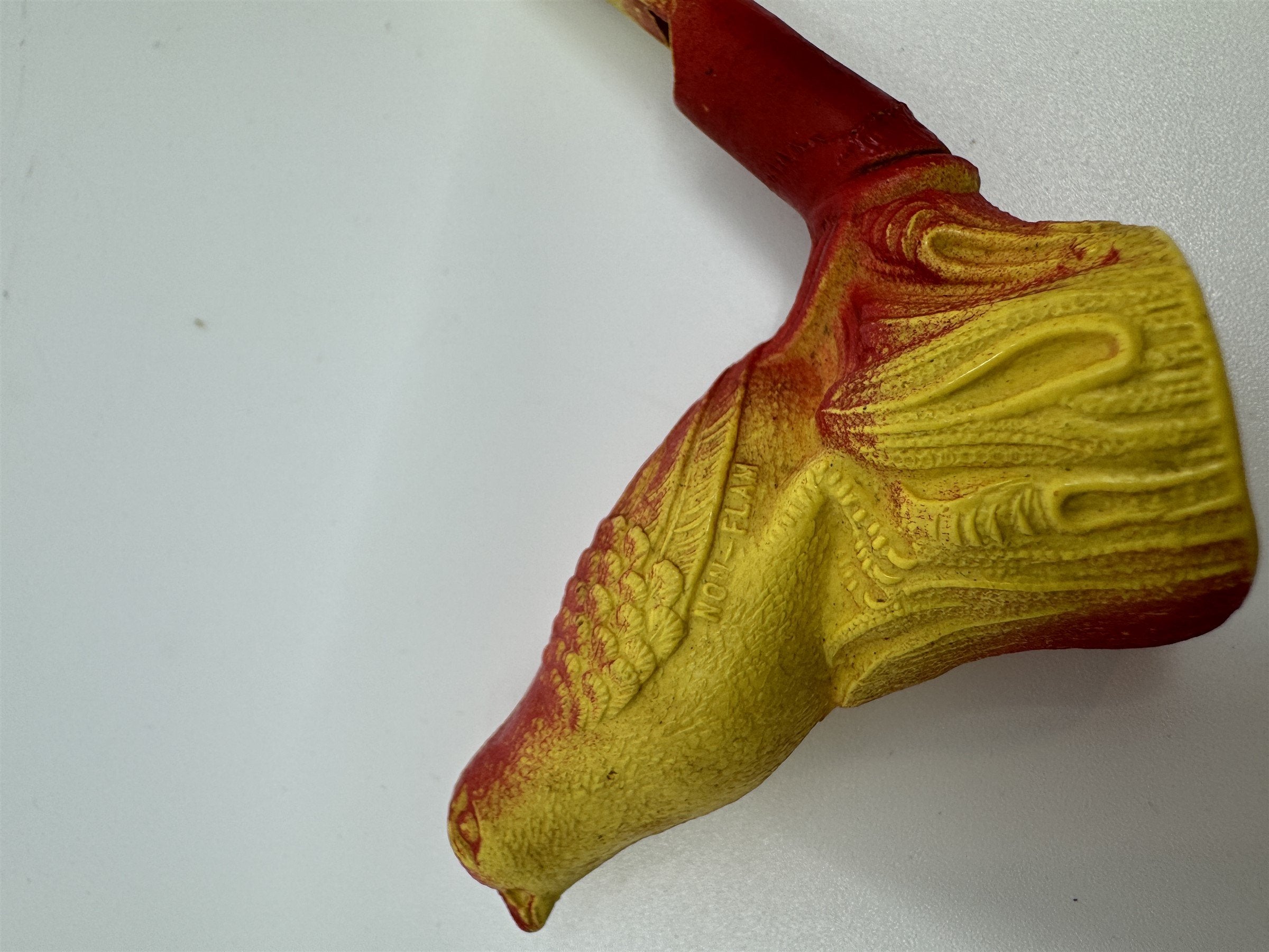 Vintage Irwin Singing Canary Celluloid Bird Water Whistle Red/Yellow NON-FLAM