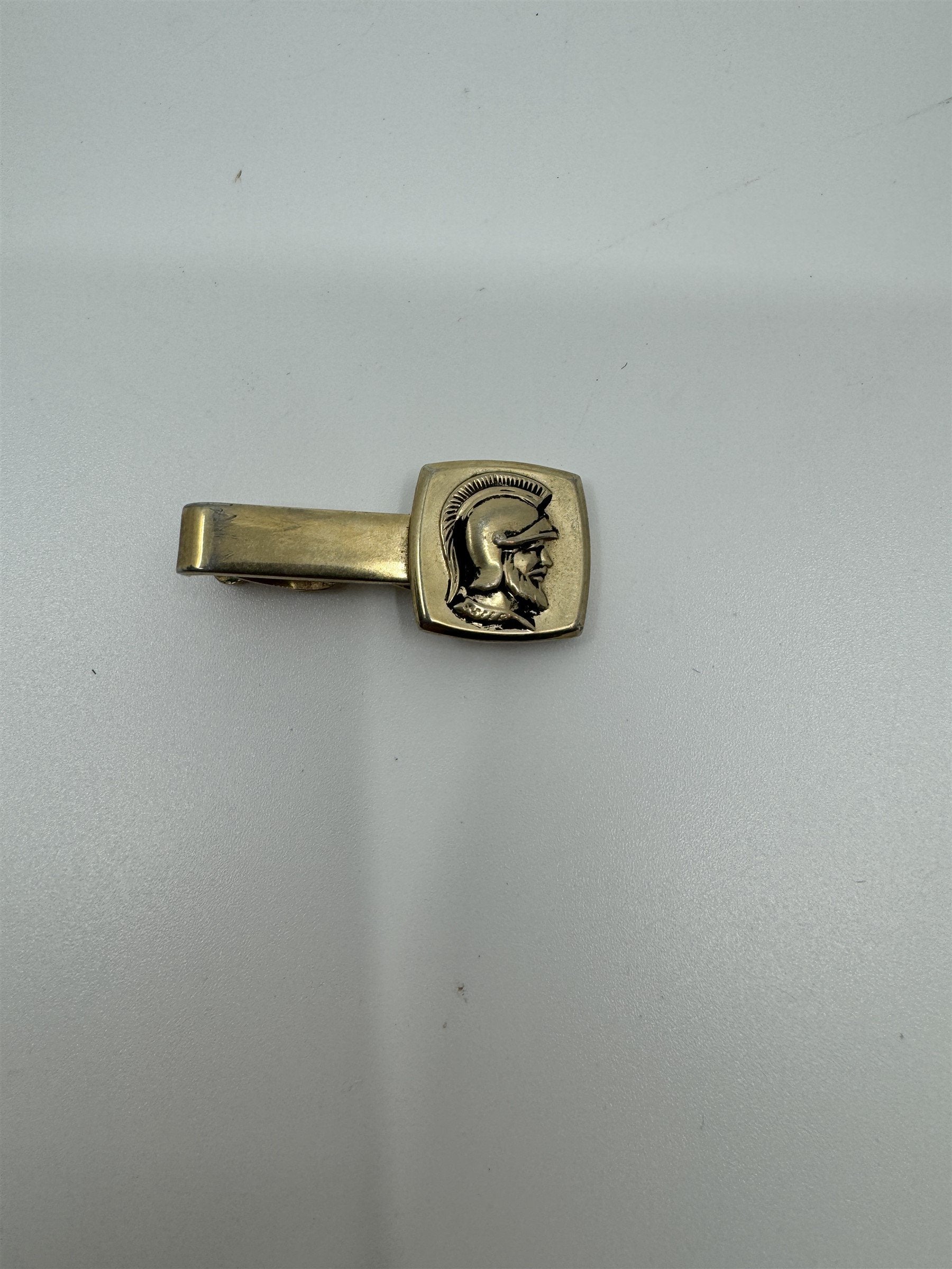 Vintage Hickok USA Trojan Spartan Tie Clip Tie Bar Gold-Toned