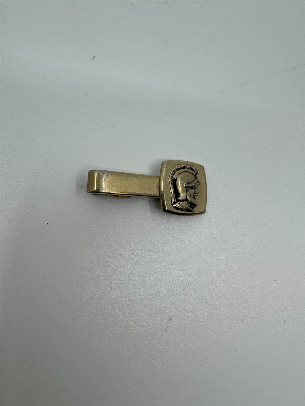 Vintage Hickok USA Trojan Spartan Tie Clip Tie Bar Gold-Toned
