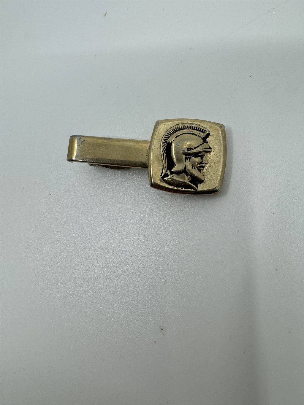 Vintage Hickok USA Trojan Spartan Tie Clip Tie Bar Gold-Toned