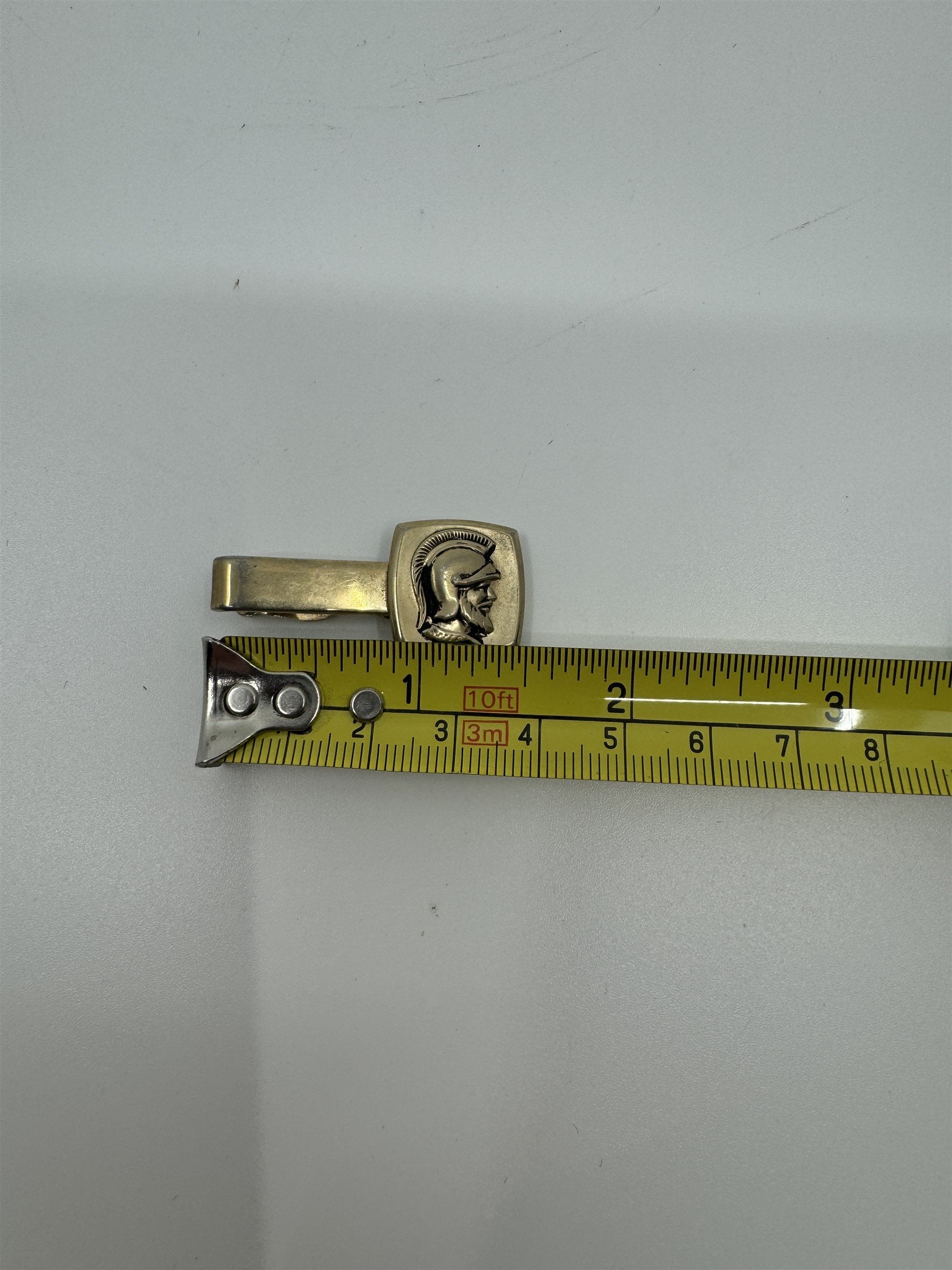 Vintage Hickok USA Trojan Spartan Tie Clip Tie Bar Gold-Toned