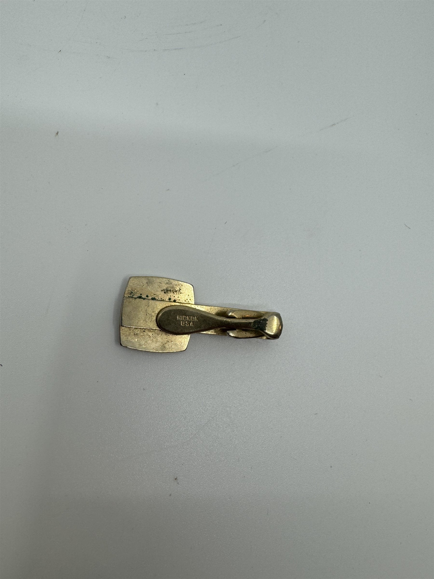 Vintage Hickok USA Trojan Spartan Tie Clip Tie Bar Gold-Toned