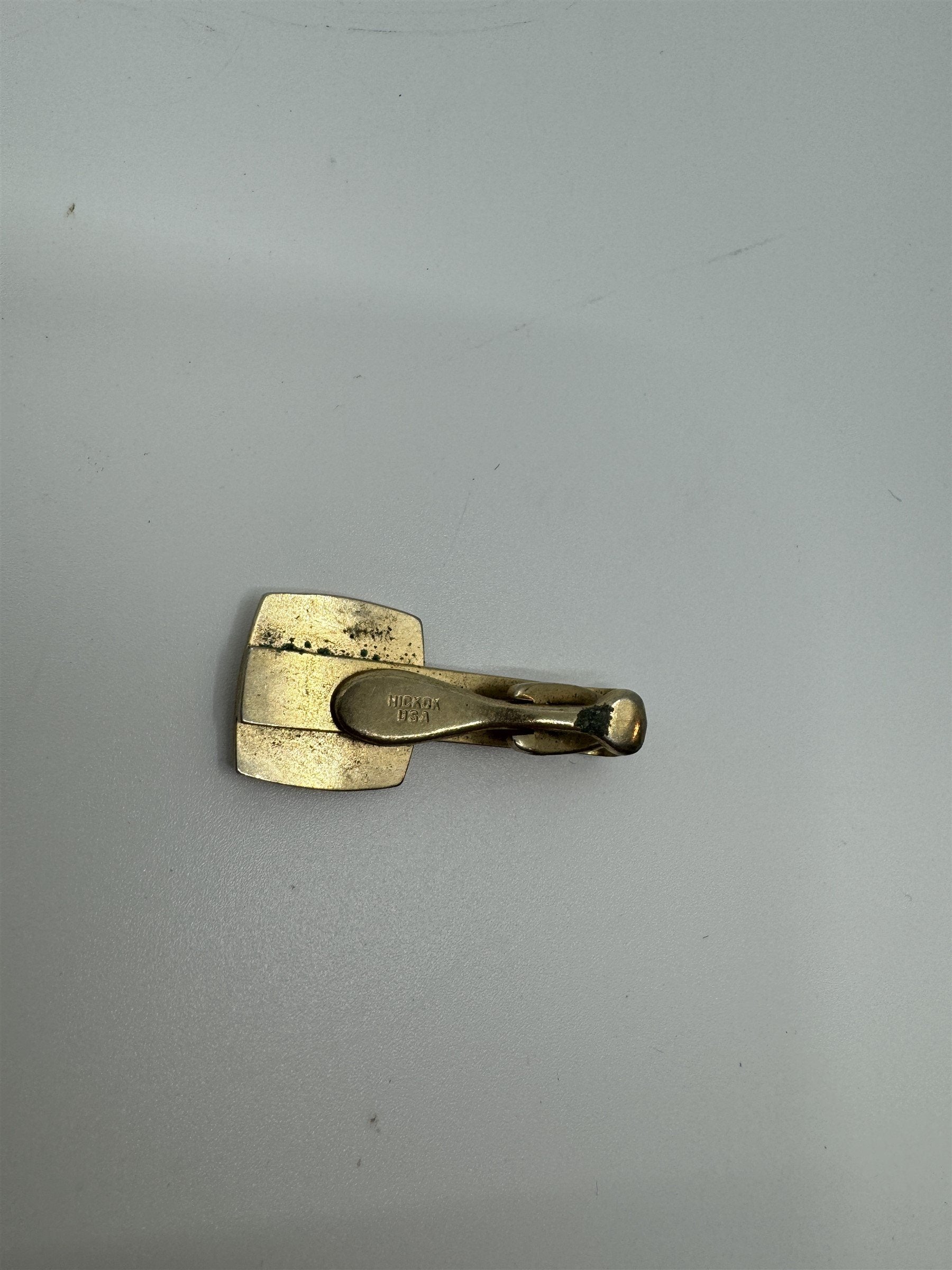 Vintage Hickok USA Trojan Spartan Tie Clip Tie Bar Gold-Toned
