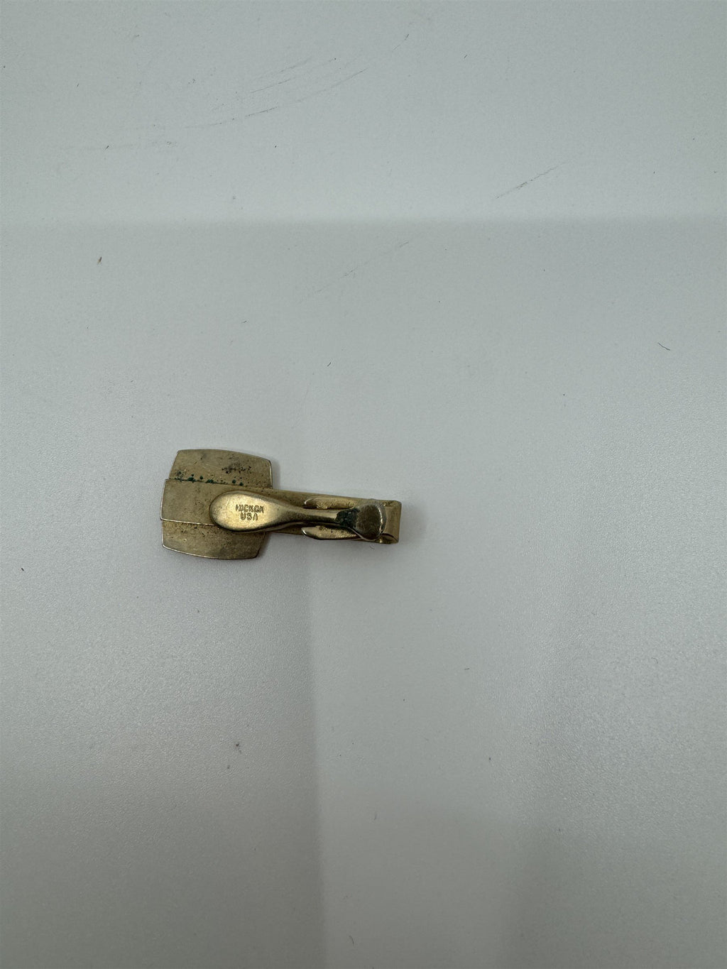 Vintage Hickok USA Trojan Spartan Tie Clip Tie Bar Gold-Toned