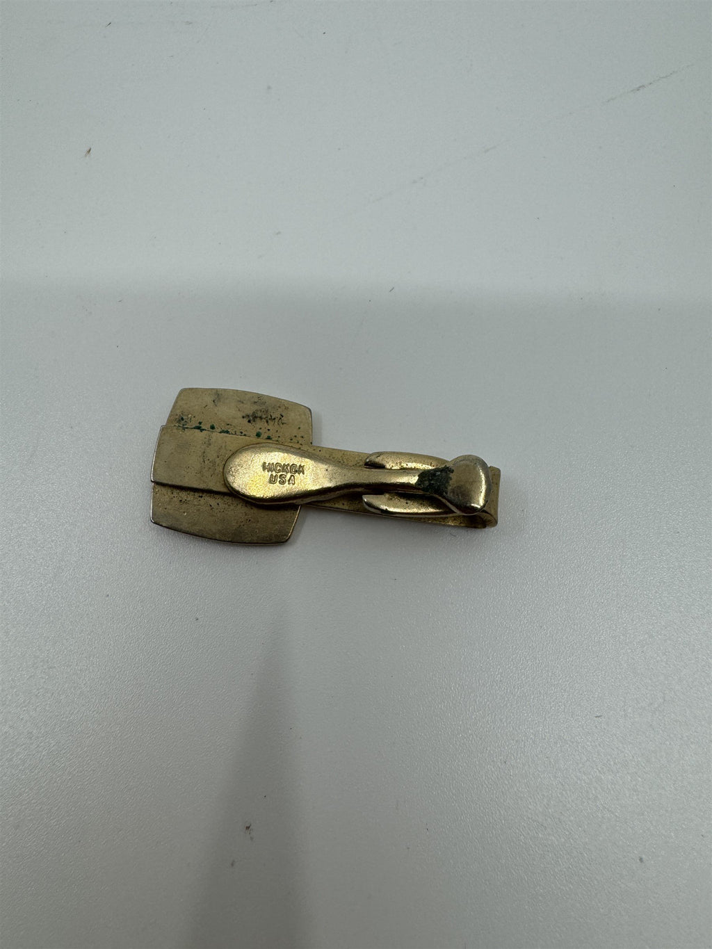 Vintage Hickok USA Trojan Spartan Tie Clip Tie Bar Gold-Toned