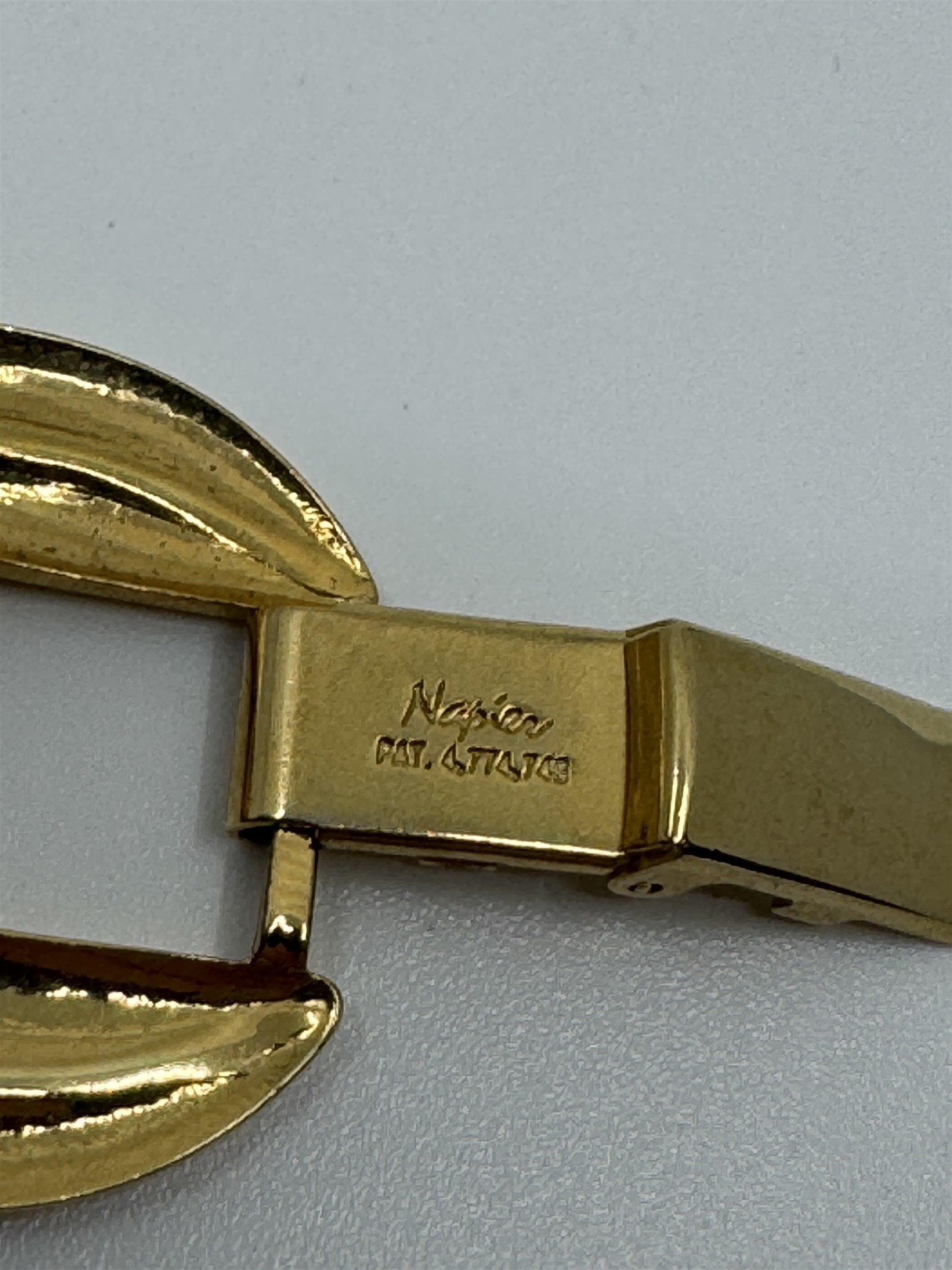 Vintage Napier Gold Tone Braided/Loop Bracelet
