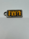 Vintage 1955 PENNSYLVANIA Mini License Plate Keychain Disabled Veterans Tag DAV