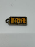 Vintage 1957 PENNSYLVANIA Mini License Plate Keychain Disabled Veterans Tag DAV