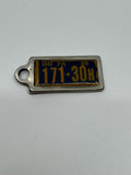 Vintage 1958 PENNSYLVANIA Mini License Plate Keychain Disabled Veterans Tag DAV