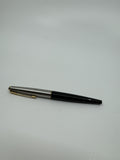 Vintage Parker USA Fountain Pen Black with Silver and Gold Cap and Accents