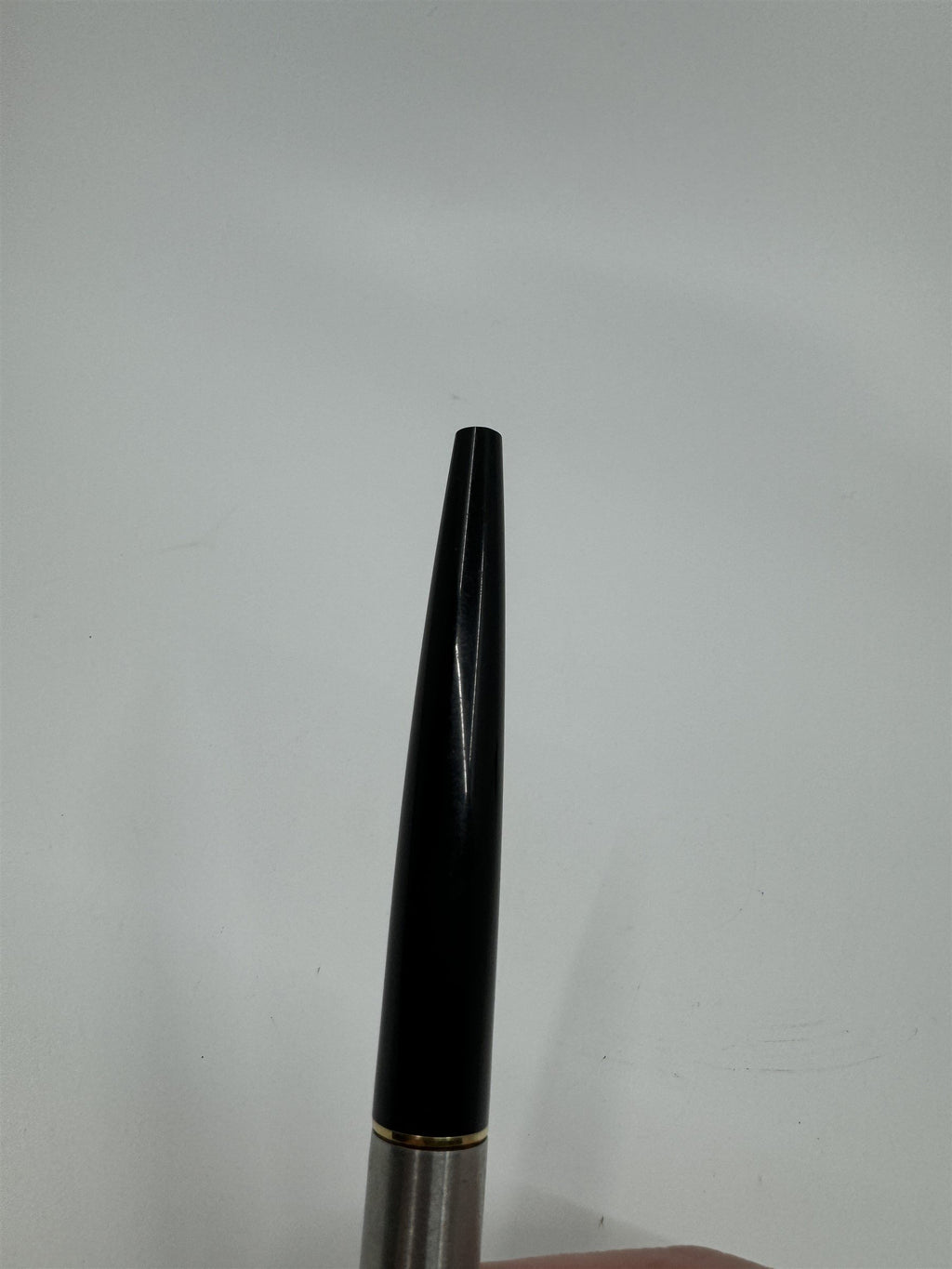 Vintage Parker USA Fountain Pen Black with Silver and Gold Cap and Accents