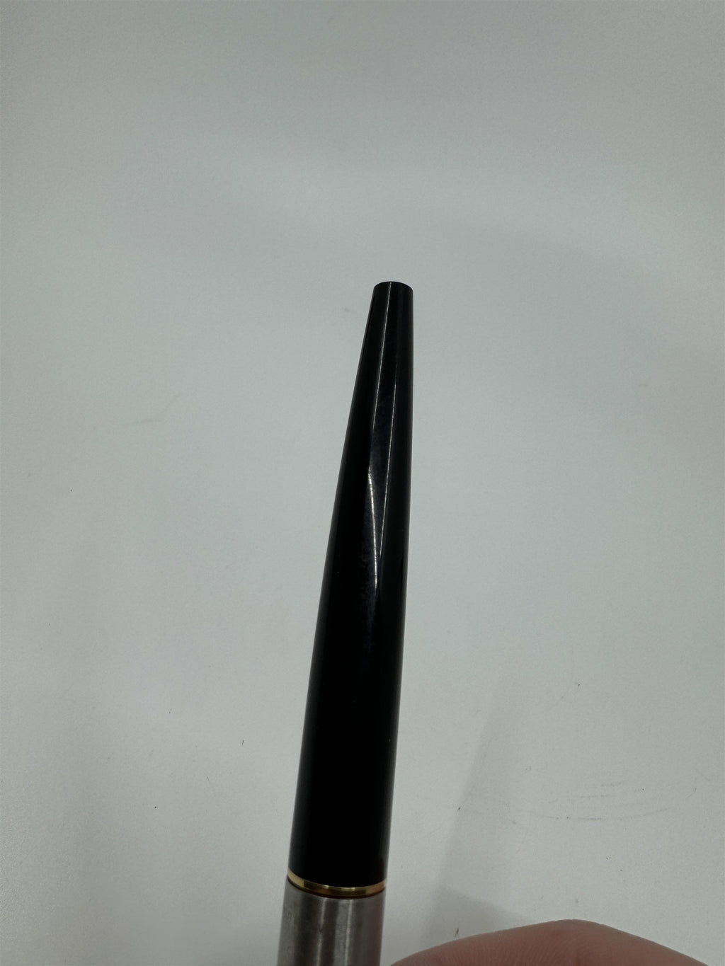 Vintage Parker USA Fountain Pen Black with Silver and Gold Cap and Accents