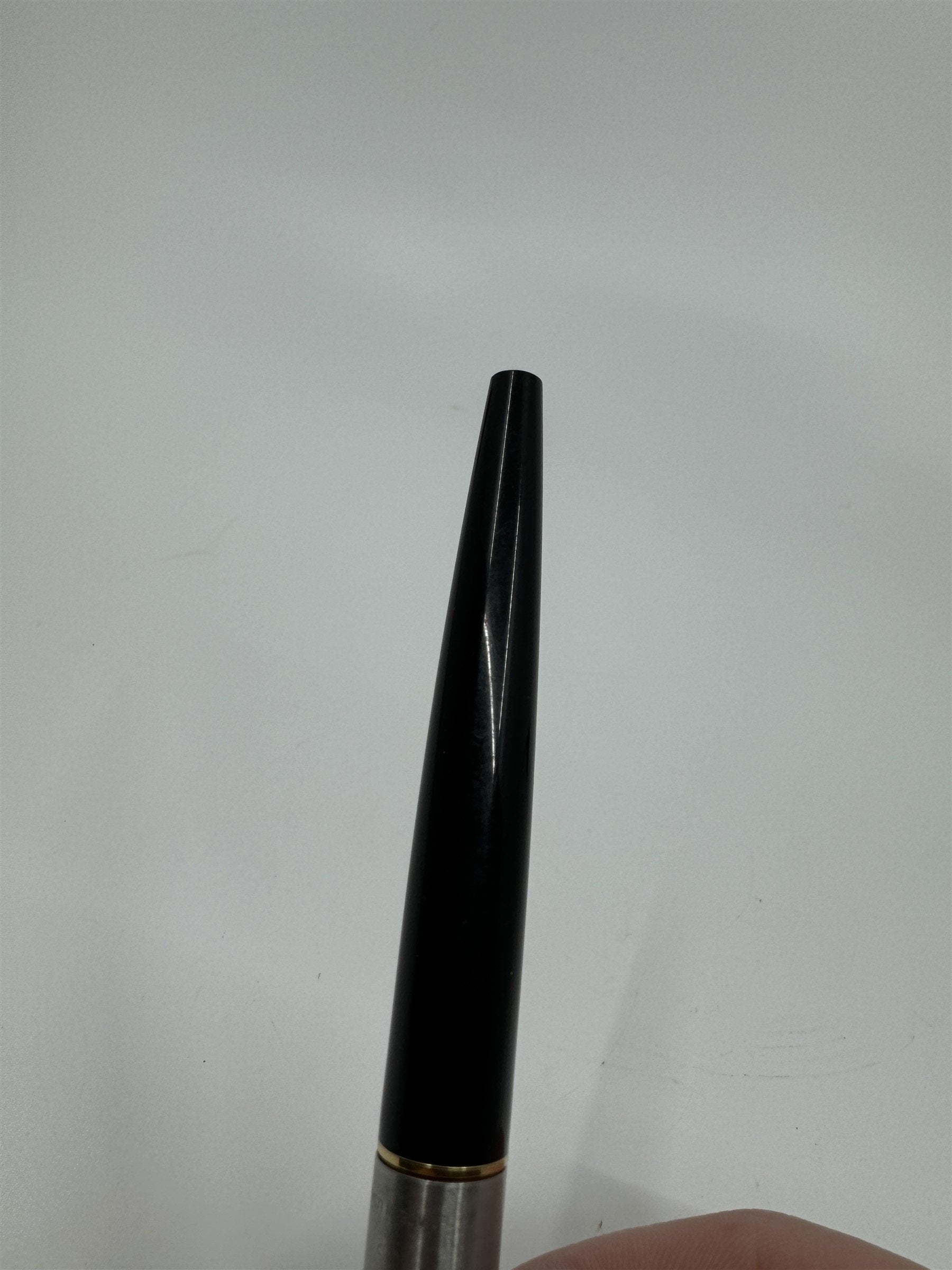 Vintage Parker USA Fountain Pen Black with Silver and Gold Cap and Accents