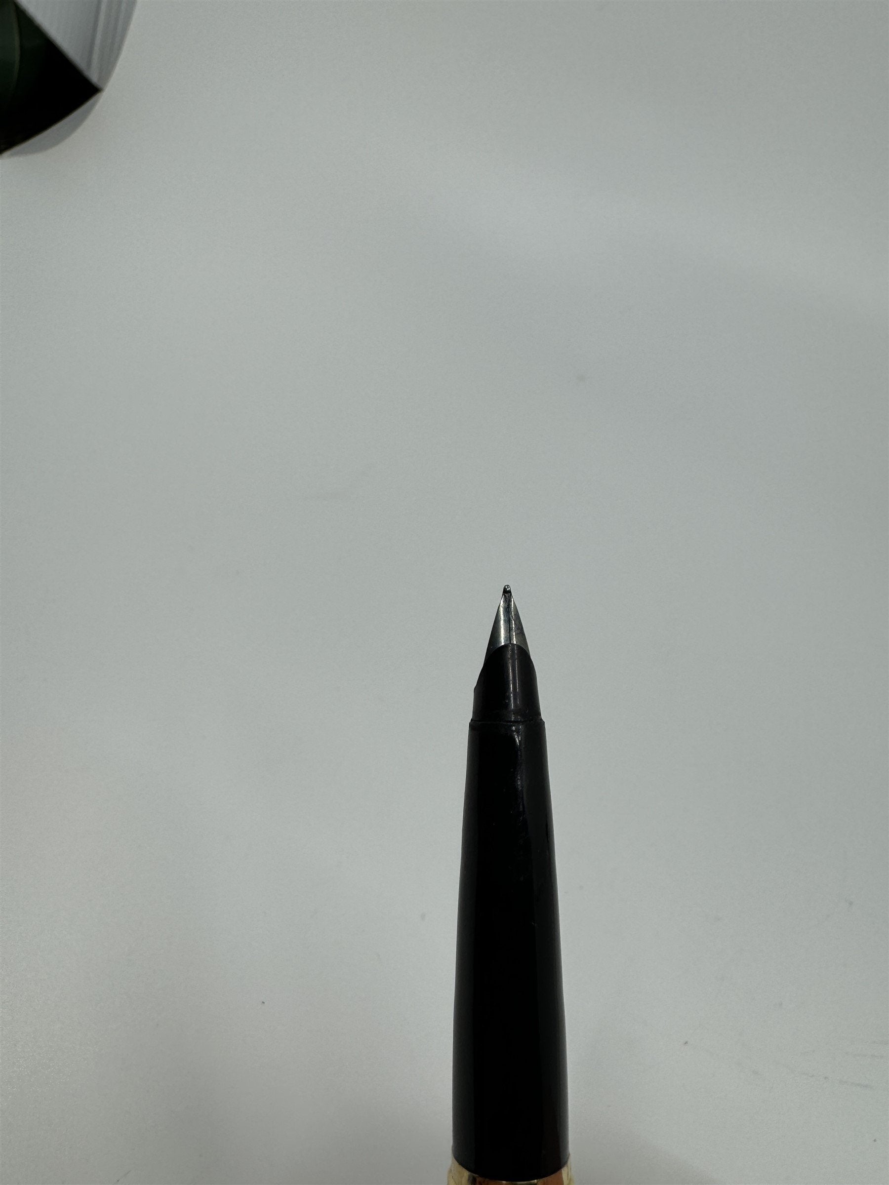 Vintage Parker USA Fountain Pen Black with Silver and Gold Cap and Accents