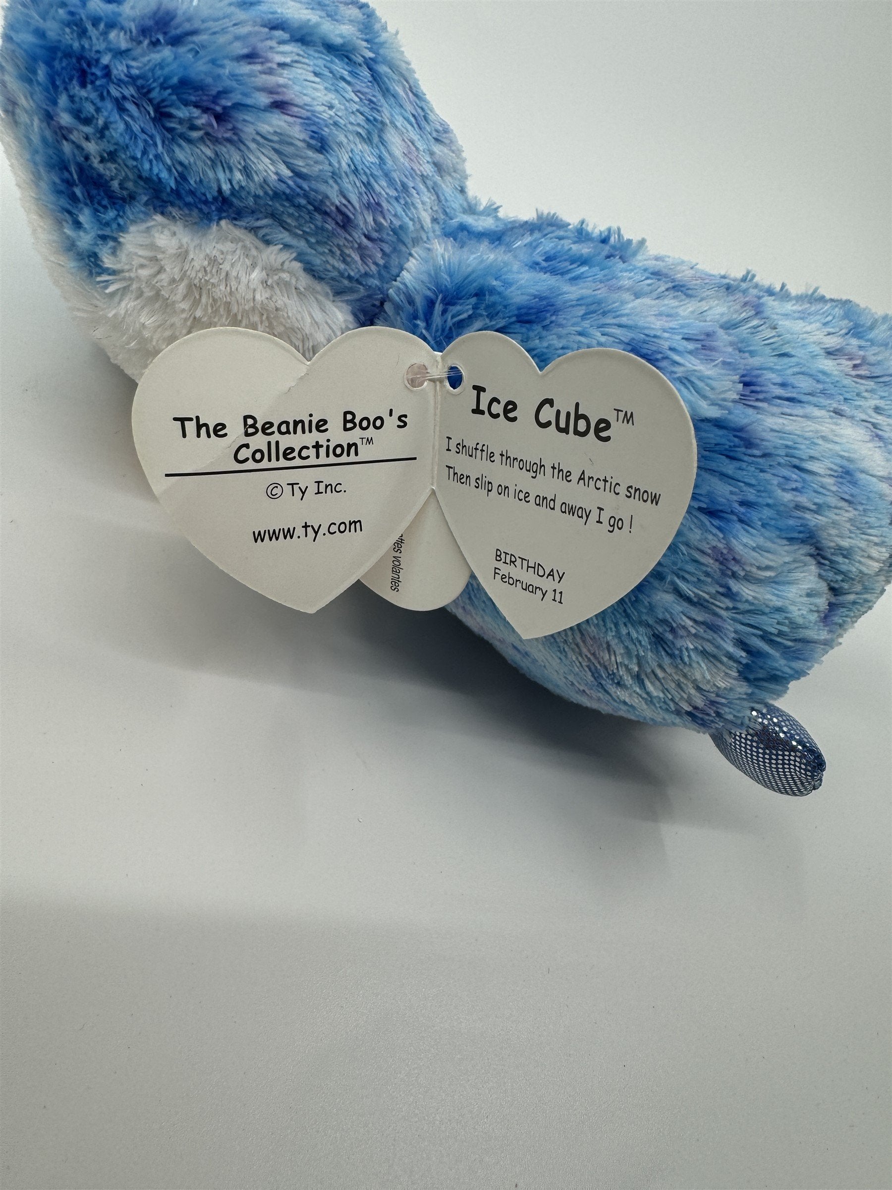 Ty Beanie Boo's Ice Cube Blue Penguin February Birthday Beanie Babies Toy