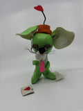 Vintage Jestia TKR No 725 JAPAN Green Mouse Rat Love Letter Tie Snuggle-y Toy