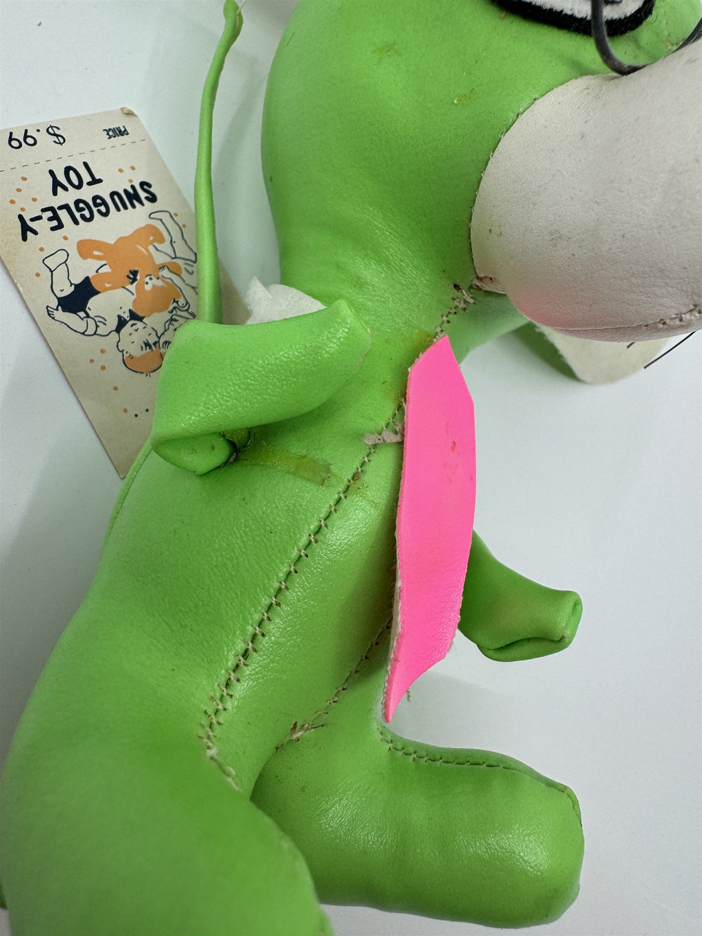 Vintage Jestia TKR No 725 JAPAN Green Mouse Rat Love Letter Tie Snuggle-y Toy