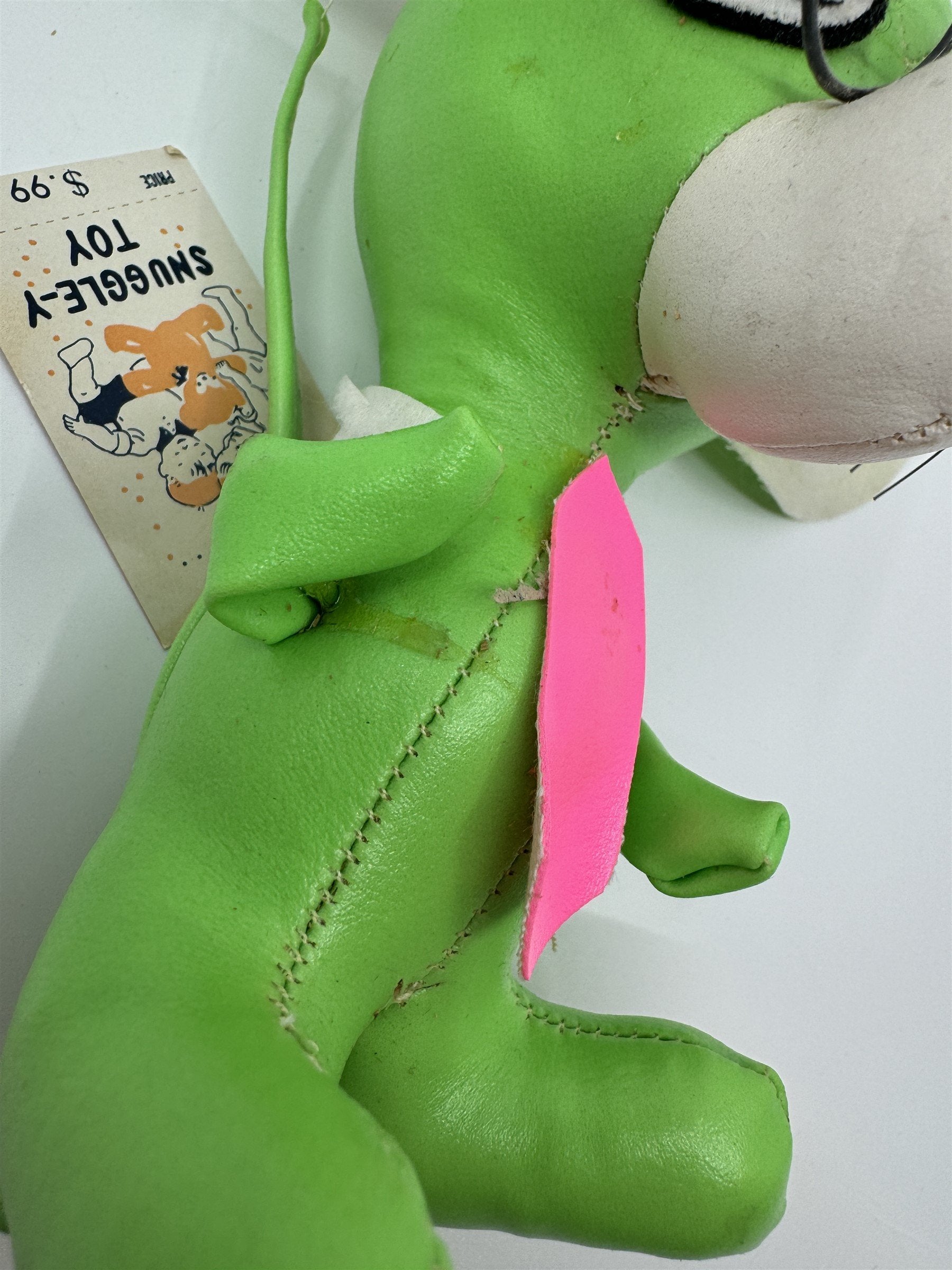 Vintage Jestia TKR No 725 JAPAN Green Mouse Rat Love Letter Tie Snuggle-y Toy